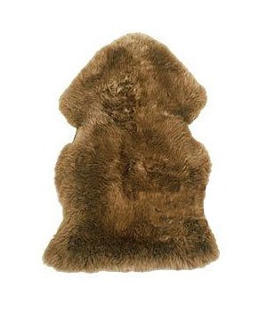 New Genuine Sheepskin Fur Leather Pelt Rug Tan/Brown