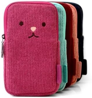 Toffeenut Multi-Pocket Knitted Pouch (ver.2) - Peach Pink