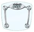 CHROME/GLASS DIGITL SCALE