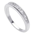 14K Ladies White Gold Diamond 0.45ct Wedding Band - Sizes 5-13