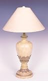 Hand Painted Heart Shape Table Desk Lamp w/Gold Painted Leaves