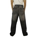 Marc Ecko - Ecko Unlimited Mens Washed Grey Baggy Fit Jeans (0302200678)