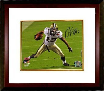 Robert Meachem Autographed/Hand Signed New Orleans Saints 16x20 Photo (Super Bowl XLIV) Custom Frame