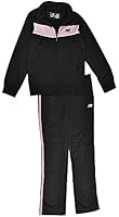 New Balance Big Girls Black & Pink 2pc Track Suit Set
