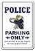 Police Sign Parking Officer Cop Cops Law Patrolman Detective | Indoor/Outdoor | 12