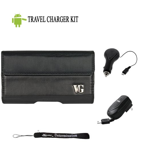 Black CARRYING HOLSTER // Horizontal PU Leather 