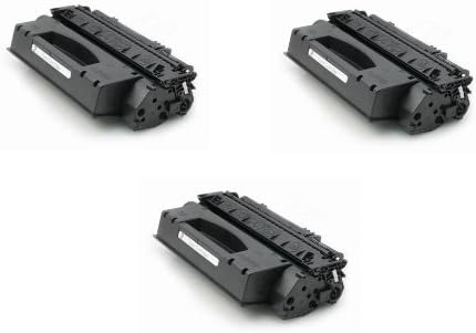 3 Pack Remanufactured Replacement Laser Toner Cartridge for Hewlett Packard Q7553X (HP 53X) High-Yield Black