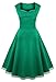 VOGTORY Womens 1950s Vintage Sleeveless V-Neck Garden Party Rockabilly Swing Dress