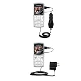 Essential Kit for the Samsung SGH-T519 - includes Car and Wall Charger with Rapid Charge Technology - Gomadic Brand w/ TipExchange Technology