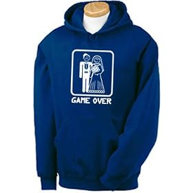 GAME OVER Fruit of the Loom Hoody Sweatshirt - Royal