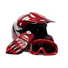 Youth Offroad COMBO Helmet Gloves Goggles - Motocross ATV Dirt Bike RED Spiderman, Small