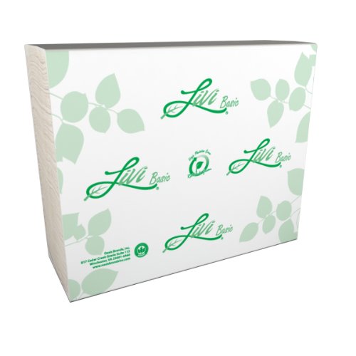 Solaris Paper 43513 Livi Basic Full Embossed Multi-Fold Towel, 1 Ply, 9" x 9.5", 250 Sheets Per Roll, White (Pack of 16)