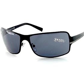 PRADA SPR60F Sunglasses GRAY / MATTE BLACK 1BO1A1 61-16-125