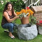 12 Boulder Planter - Faux Rock - Light Gray (Light Gray) (15H x 25W x 24D)