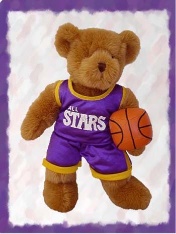 412qJG7RRZL 294   Basketball   Purple & Gold Clothes for 14   18 Stuffed Animals and Dolls