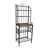 Praha Bakers Rack (Black) (68H x 25W x 16D)