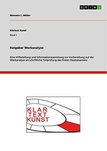 Ratgeber Werkanalyse: Eine Hilfestellung und Informationssammlung zur Vorbereitung auf die Werkanalyse als schriftliche Teilprüfung des Ersten Staatsexamens (Klartext Kunst) (German Edition)