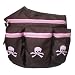 Diaper Dude Skull and Crossbones Diaper Bag - Brown/ Pink
