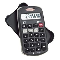 8-Digit Handheld Calculator with Hard Removable Cover, Solar/Battery Powered CEB95000