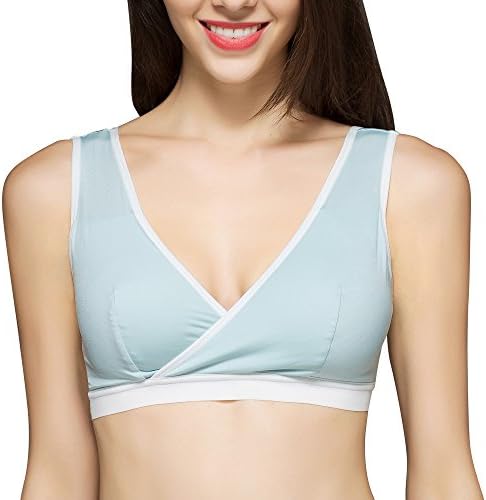 Annelorie Bacteria-static Anti-odour Maternity Nursing Bra (M-large, Turquoise blue)