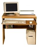 RUSH Computer Desk / Personal Workcenter, Fashion, Honey finish, 30H x 32W x 16.5D