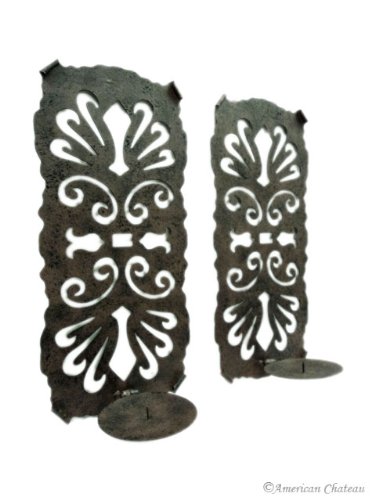 Set of 2 Scroll Wall Sconces