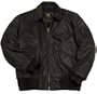 Alpha Industries CWU 45/P Leather Jacket- Black Xlarge