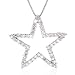 Sterling Silver CZ Star Pendant with 18 Chain