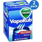 Vicks VapoRub Topical Cough Suppressant Ointment (Pack of 2)