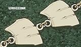 Univ Of Wisconsin Motion W Bracelet -Choose From 14K Gold 10K Gold or Stainless Steel