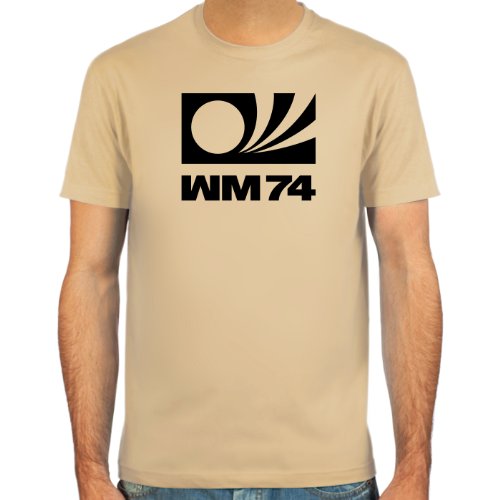 T-Shirt Deutschland, WM 74 ::: Farbauswahl: skyblue, sand, weiß oder deepred ::: Größen: S-XXL ::: Fußball-Kult