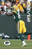 Packers - Donald Driver by Unknown. PLAQUE MOUNTED. 22.00 inches width by 34.00 inches height. Highest Quality Art Poster Print