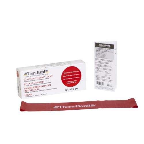 Thera-Band&reg; Loop, rot - mittel stark, 45,5 cm flach liegend Preisvergleich