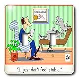 Londons Times Funny Medicine Cartoons - Horse At Shrink - Light Switch Covers - double toggle switch