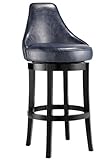 Draper Swivel Bar Stool, 44"Hx20.5"W, TXTRD LTHR BLUE