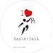 I Love Basketball 2.25 inch (58mm) Round Fridge Magnet