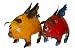 Large Fat Piggy with Wings : Recycled Metal Flying Pig Garden Art Sculpture