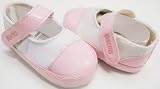 Chaussures mi-vernies bébé fille blanc/rose 3/6mois