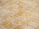 Honey Onyx Polish 5/8 x 5/8 x6mm mosaic stone and glass tile