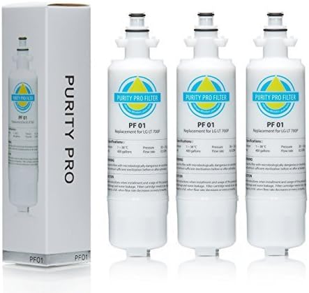 3 X Purity Pro PF01 Replacement Filter for LG LT700P, ADQ36006101, ADQ36006102, Kenmore 46-9690 and 9690