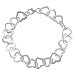 Sterling Silver Heart Link Bracelet