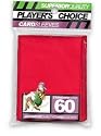 Player's Choice Red Sleeves (Pack of 60) Standard Size Deck Protectors - Ideal for YuGiOh!, Pokemon, Magic: The Gathering, World of Warcraft Trading Card Games