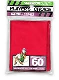 Player's Choice Red Sleeves (Pack of 60) Standard Size Deck Protectors - Ideal for YuGiOh!, Pokemon, Magic: The Gathering, World of Warcraft Trading Card Games