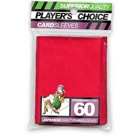 Player's Choice Red Sleeves (Pack of 60) Standard Size Deck Protectors - Ideal for Pokemon, Magic The Gathering & Other Trading Card Games
