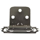 JR Products 70575 Chrome Self Closing Flush Mount Hinge - Pack of 2