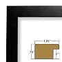 13x22 Black custom size complete picture frame by Craig