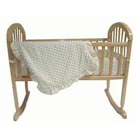 American Baby Company Heavenly Soft Minky Dot 3 Piece Cradle Set