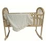 American Baby Company Heavenly Soft Minky Dot 3 Piece Cradle Set - Ecru