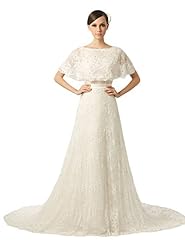 Lace Backless Beaded Bateau Neck  Dress with a Court Train 