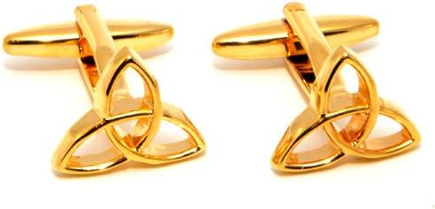 Gold Plated Celtic Trinity Knot Cufflinks w/ Box
